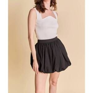 NEW ENDLESS ROSE crosby bubble mini skirt in black